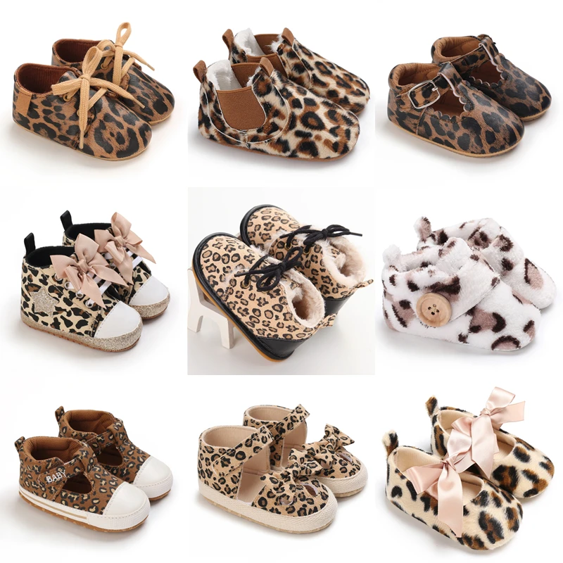 Top Trends: Leopard Theme Baby Shoes Boy Newborn Infant Toddler Casual Cotton Sole Anti-slip Breathable First Walkers Crawl Moccasins Shoes Shoppable Styles