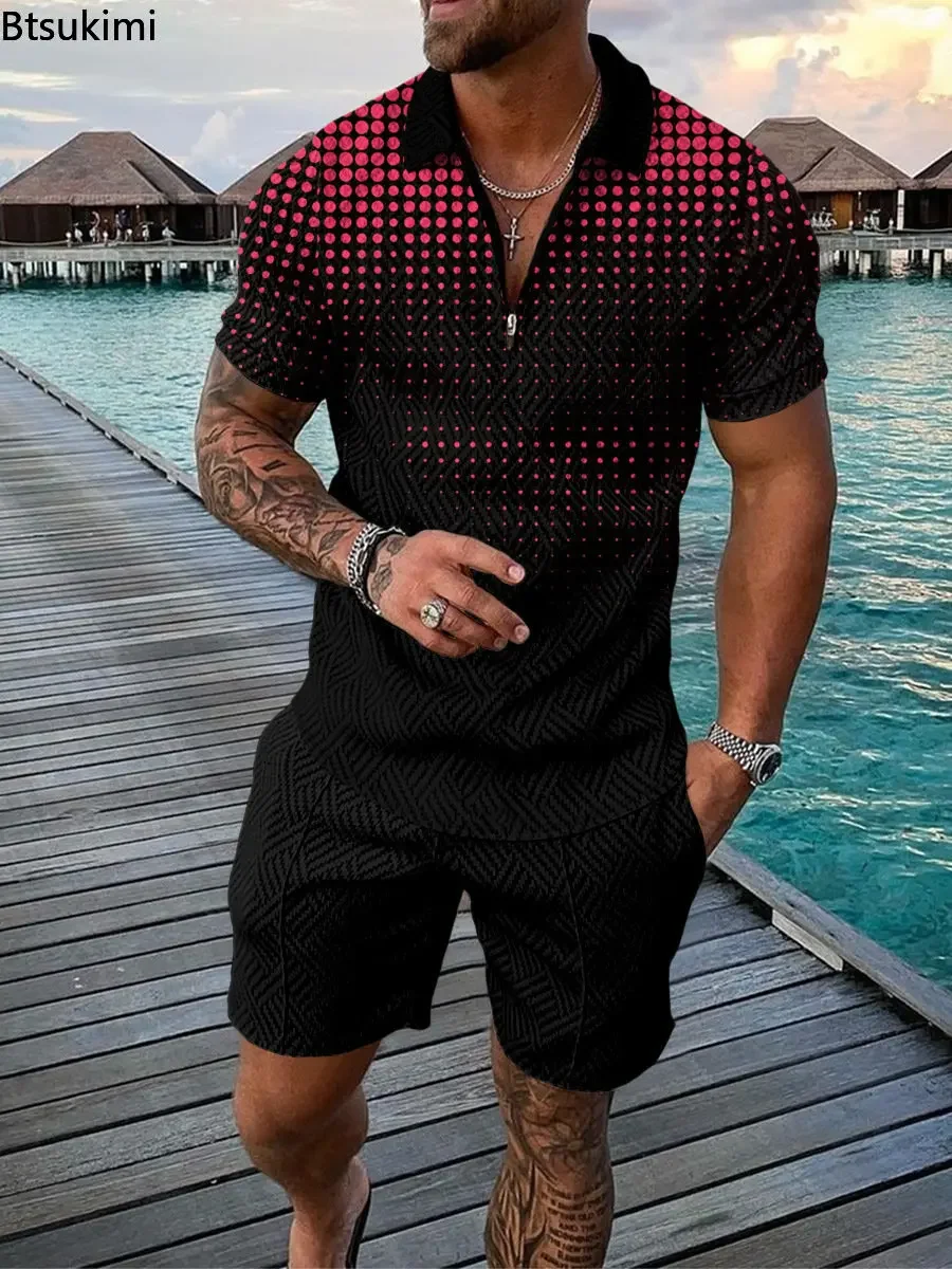 Top Trends: 2024 Men‘s Summer Clothing Luxury Polo Shirts Short Sleeve Set Casual Man Shorts Tracksuit Outfits Social Golf Lapel T-Shirts Shoppable Styles - Image 4