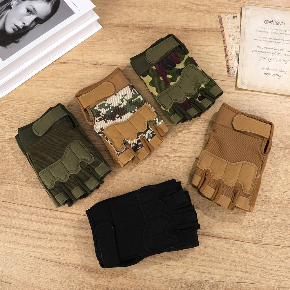 Top Trends: Military Army Shooting Fingerless Gloves Half Finger Men Tactical Gloves Anti-Slip Outdoor Sports Bicycle Gloves Riding Gloves Shoppable Styles - Image 2