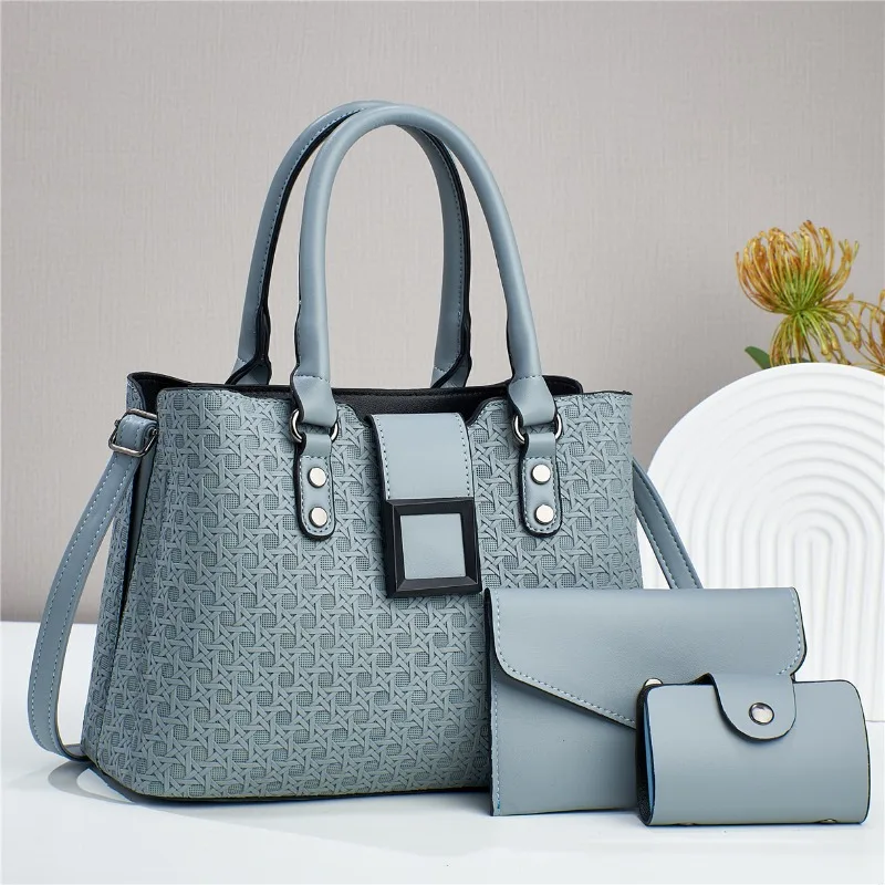 Top Trends: Weaving Texture Ladies Business Tote Handbag High Quality Light Luxury Crossbody Composite Bag Retro Fashion Single-shoulder Bag Shoppable Styles