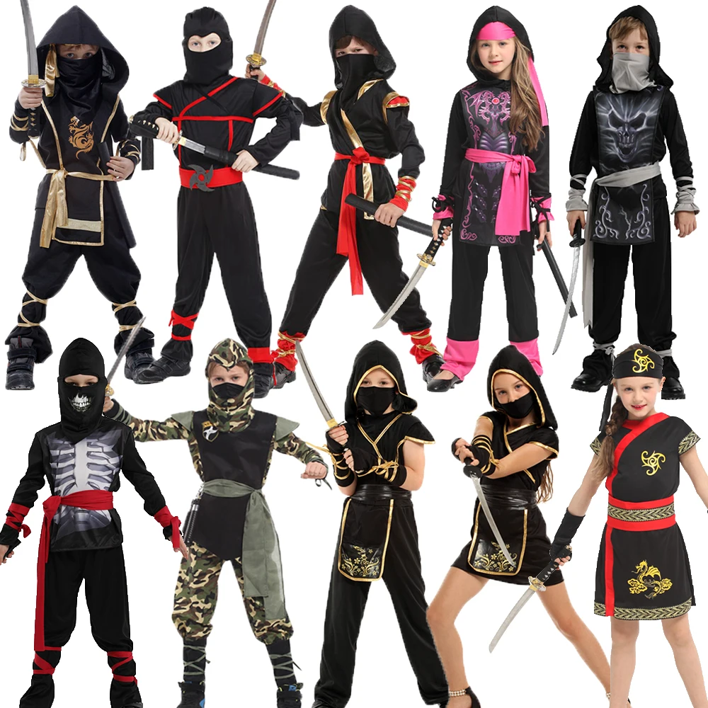 Top Trends: Umorden Halloween Costumes Boys Dragon Ninja Costume Girls Warrior Cosplay Carnival Party Fancy Dress Up For Kids Children Shoppable Styles