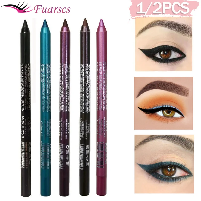 Top Trends: 6 Color Long-lasting Eyeliner Pencil Waterproof Pigment Green Brown Eyeliner Pen Women Color Eye Makeup Cosmetics Color Eyeliner Shoppable Styles