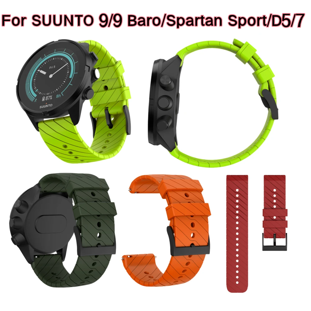 Top Trends: 24mm Silicone Watch Strap For Suunto 7 Wristband For Suunto 9 Baro Suunto Spartan Sport Wrist Hr Bracelet Belt Shoppable Styles