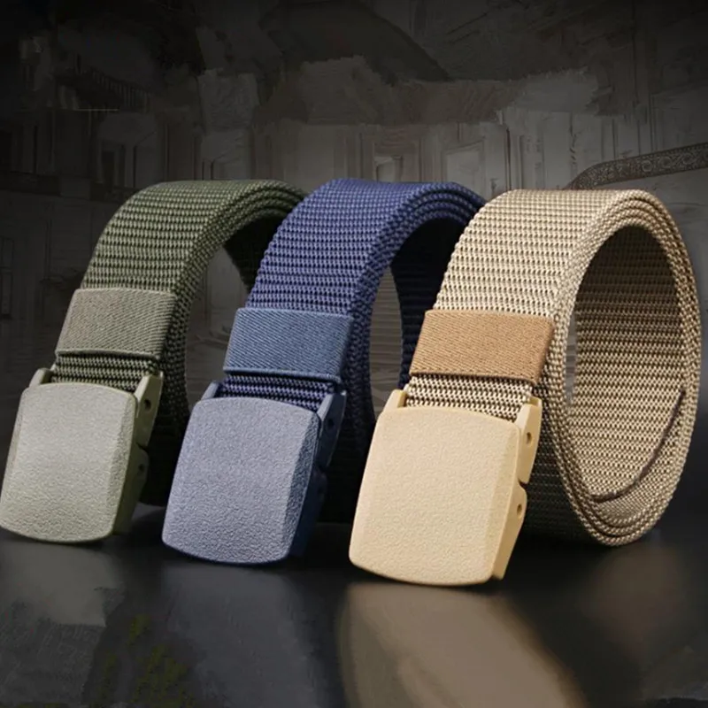 Top Trends: Military Men Belt 2023 Army Belts Adjustable Belt Men Outdoor Travel Tactical Waist Belt With Plastic Buckle For Pants 120cm Shoppable Styles - Image 2