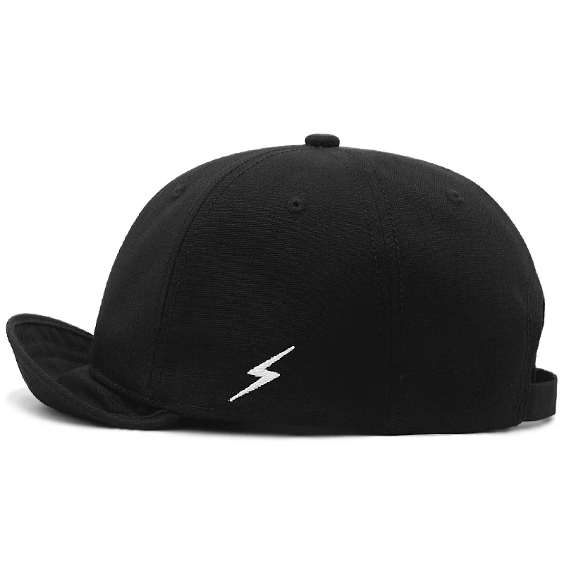 Top Trends: New Fashion Flip Up Short Visor Baseball Cap Men Big Size Big Head Lightning Trucker Hat Snapback Dad Cap Women Shoppable Styles