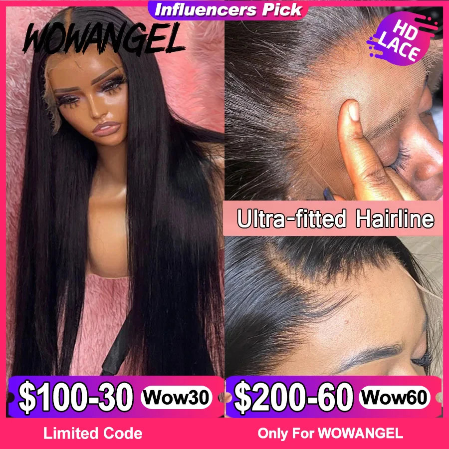 Top Trends: 34inch Real HD Lace Front Wig Pre Plucked Straight Wigs 13x6 HD Transparent Lace Frontal Human Hair Wig Brazilian Hair For Woman Shoppable Styles