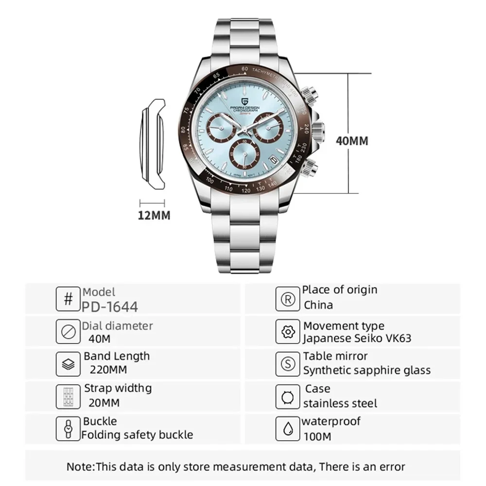 Top Trends: 2023 New PAGANI Design Top Brand Men's Sports Quartz Watches Sapphire Stainless Steel Waterproof Chronograph Luxury Reloj Hombre Shoppable Styles - Image 6