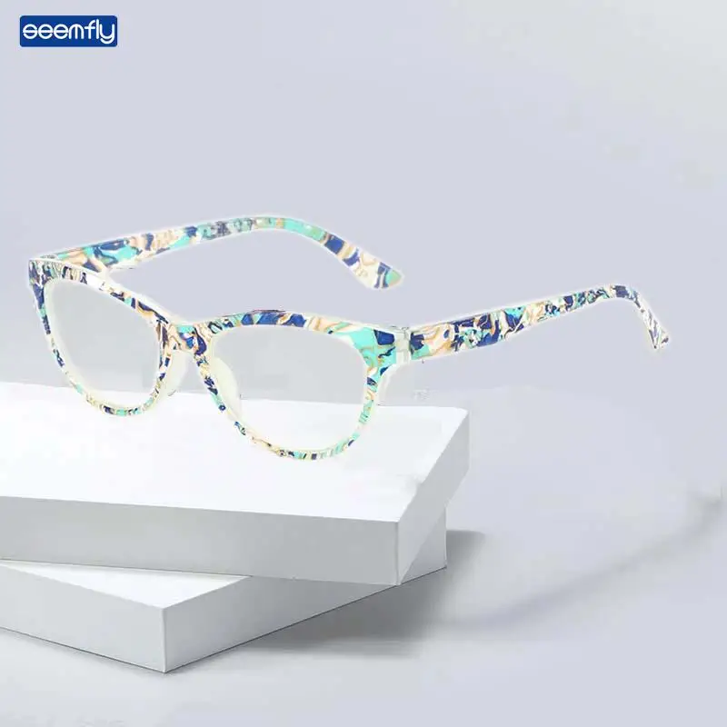 Top Trends: Seemfly New Anti-Blue Light Reading Glasses For Women Fashionable And Comfortable Printed Eyeglass With Diopter + 1 + 1.5+ 2+ 2.5+ 4 Shoppable Styles