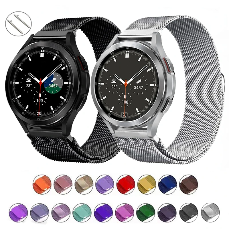 Top Trends: 20mm 22mm Milanese Metal Strap For Samsung Watch 6 / 5 / 4 40mm 44mm / Amazfit GTS / GTR 3 / 4 Magnetic Bracelet Huawei Watch 3 / GT3-2 Pro Shoppable Styles