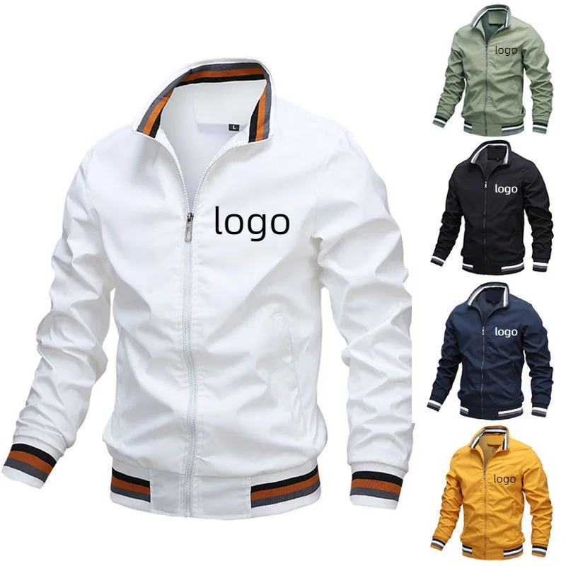 Top Trends: Custom Your Logo Men&#039;s Jacket Autumn And Winter Stand Collar Casual Zipper Outdoor Sports Coat Windbreaker Shoppable Styles