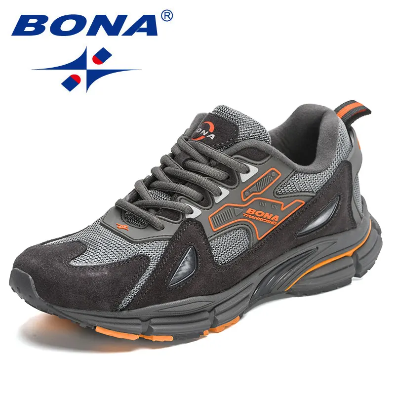 Top Trends: BONA New Excellent Style Men Running Shoes Lace Up Athletic Shoes Outdoor Walking Shoes Men Comfortable Sneakers Ventilate Free Shoppable Styles