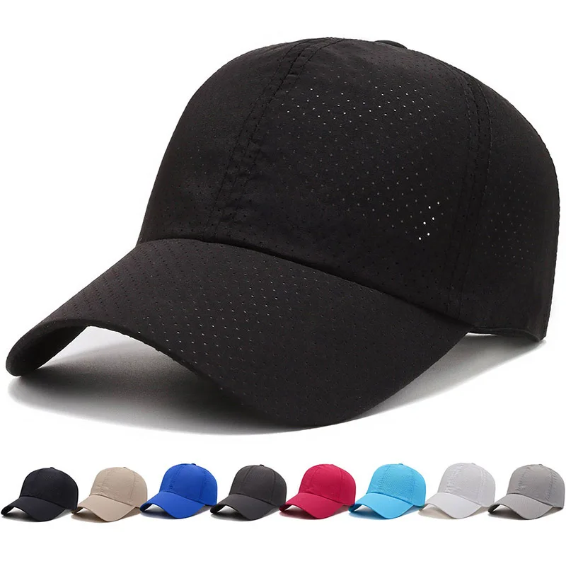 Top Trends: Wholesale Men Women Summer Baseball Cap Quick Drying Hats Unisex Breathable Sport Pure Color Snapback Hat Bone Baseball Hat Shoppable Styles