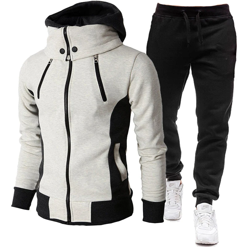 Top Trends: Autumn Men&#039;s Tracksuit Hoodie Sets Men Set Sportswear Hoodies+ Sweatpant 2 Pieces Winter Warm Clothing Sweatshirts Pants Suits Shoppable Styles