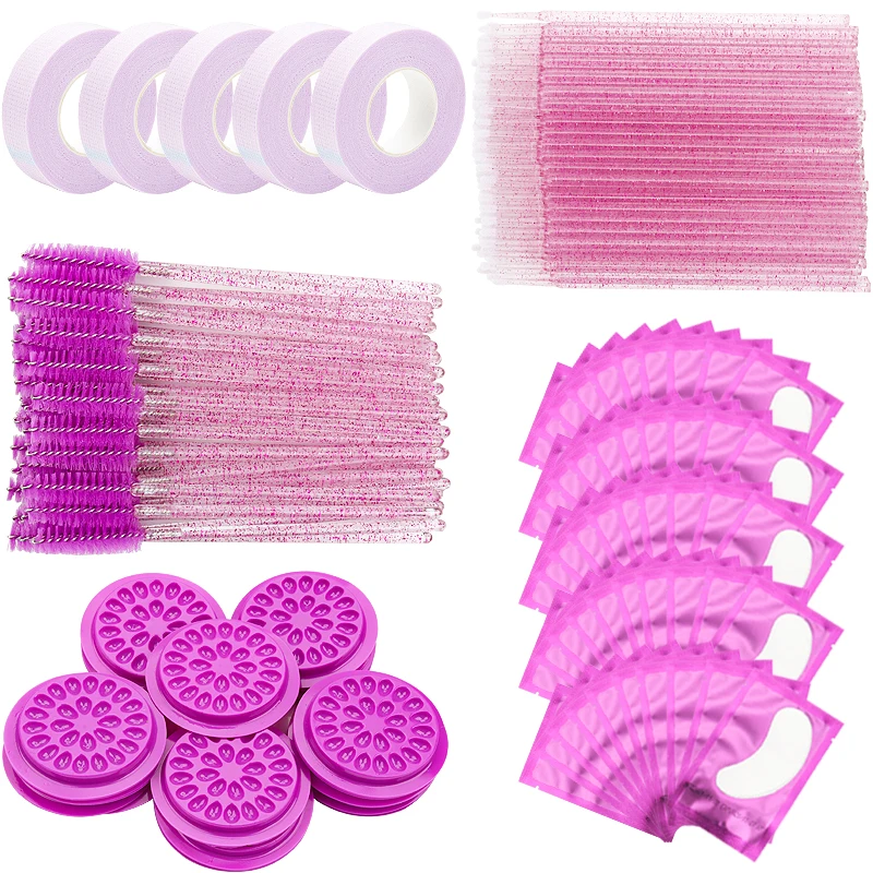 Top Trends: Eyelash Makeup Tool Set Brush Tape Glue Ring Eye Gel Pad Patch Disposable Mascara Wand Applicator Lashes Extension Supplies Shoppable Styles - Image 2