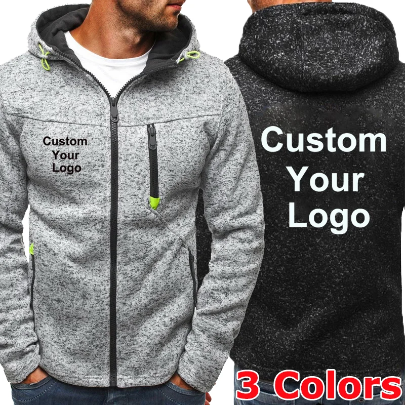 Top Trends: New Fashion Spring Autumn Men Custom Your Logo Zipper Sweatshirts Fitness Sport Hoodies Shoppable Styles