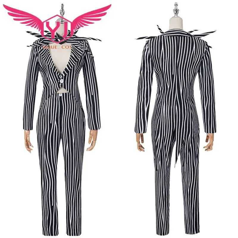 Top Trends: Movie The Night Jack Mare Before Skellington Singing Cosplay Costume For Women Adult Christmas Uniform Jacket Pants Halloween Shoppable Styles