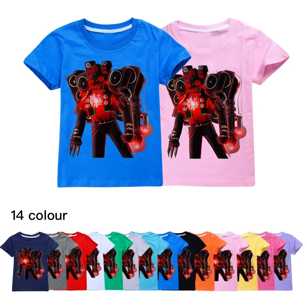 Top Trends: Skibidi Toilet Kids Cartoon Tees Game Speakerman Boss Titan TV Man 3D Print T Shirt Funny Shirt Children Summer Clothes Tee Top Shoppable Styles