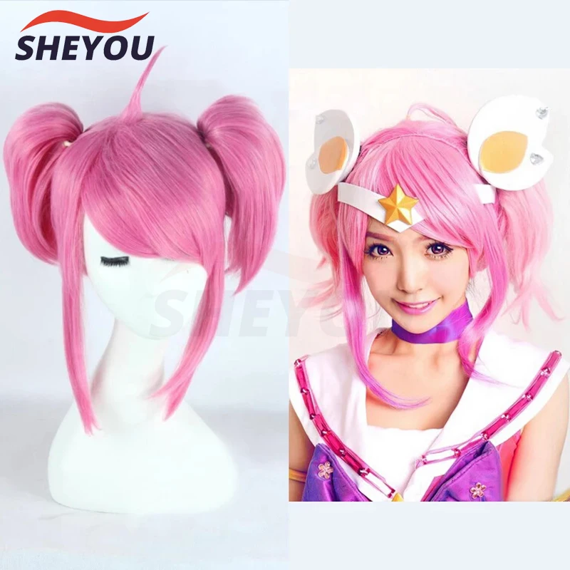 Top Trends: Game LOL Lux Star Guardian Heat Resistant Synthetic Hair Perucas Cosplay Costume Wig + Free Wig Cap Shoppable Styles