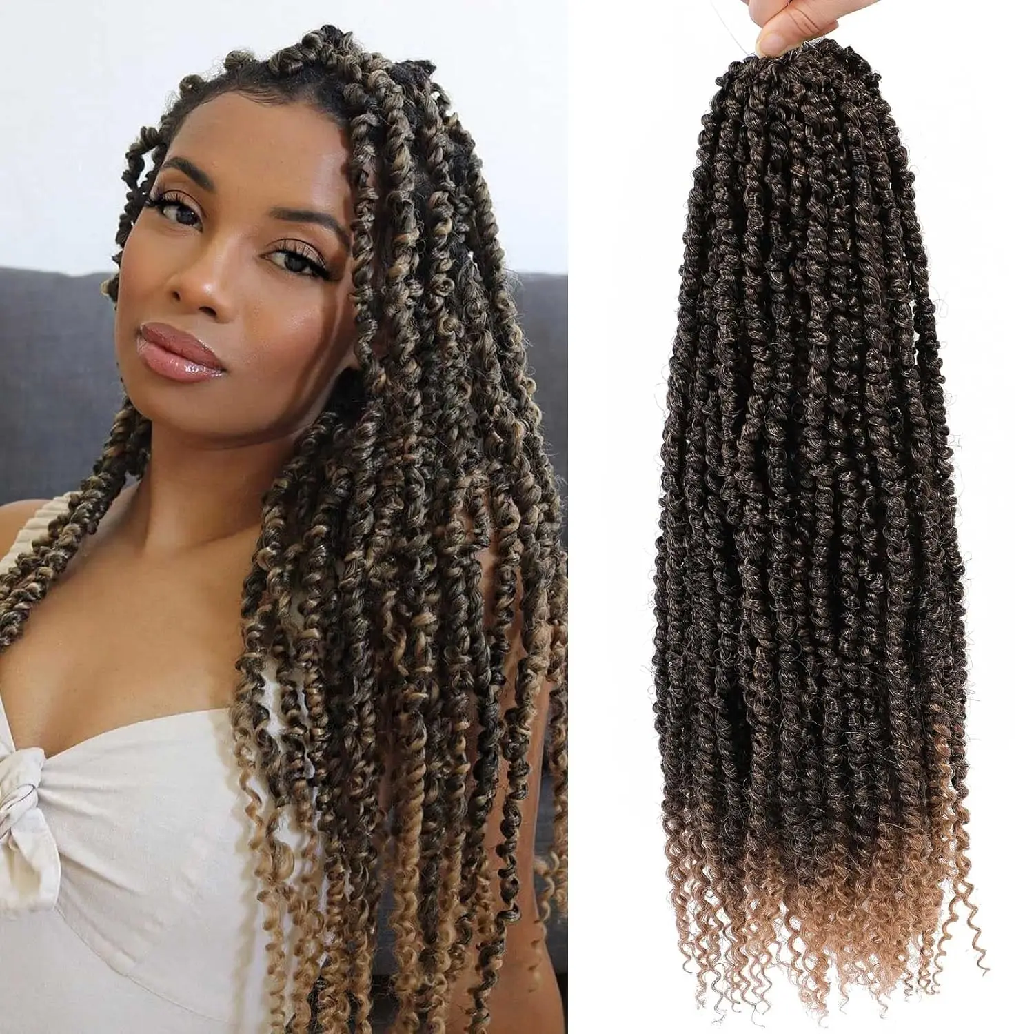 Top Trends: Sambriad Passion Twist Hair 18 Inch Synthetic Crochet Hair Pretwisted Crochet Braids For Black Women Goddess Bohemian Extensions Shoppable Styles