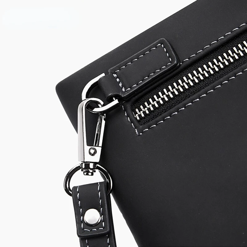 Top Trends: Men's Handbag Leather Hand Zipper Men's Bag Casual Business Hand-held Clip Envelope Wallet To Send Boyfriend Birthday Gift Shoppable Styles - Image 5