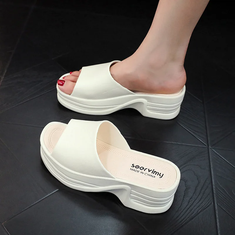 Top Trends: Summer Fashion Platform Sandals Outdoor Beach Walking Slippers Fashion Female Wedge Shoes Casual Mules Shoes Designer Slippers Shoppable Styles