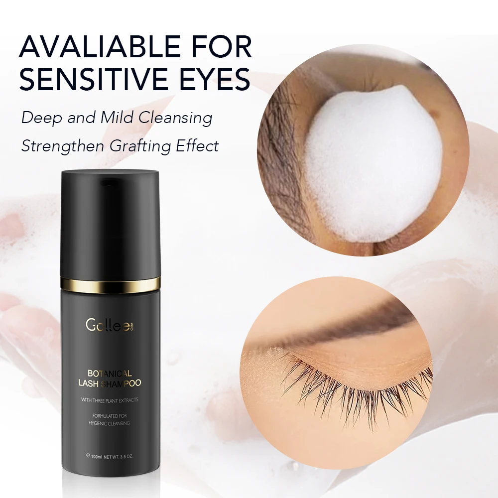 Top Trends: Gollee 100ml Eyelash Shampoo Before Grafting Foam Cleaner Gentle No Stimulation Grafting Eyelashes Makeup Clean Eyelash Glue Shoppable Styles