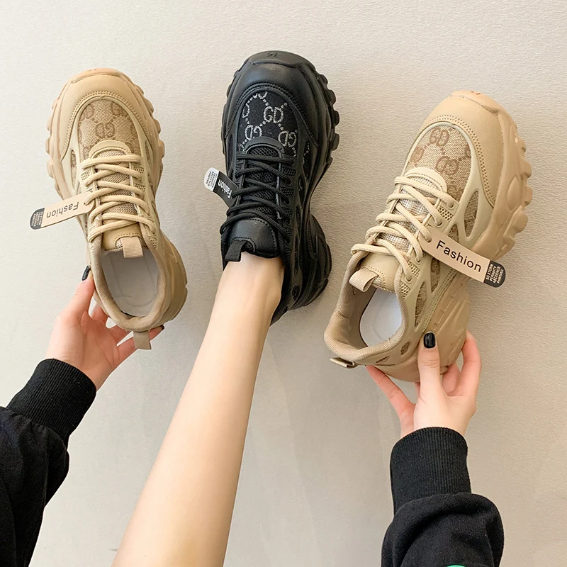 Top Trends: Girls' Sneakers Spring New Soft Soled Comfortable Children's Daddy Shoes Casual Mid Large Children Breathable Sneakers Shoppable Styles - Image 3