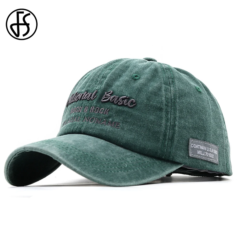 Top Trends: FS Vintage Khaki Green Baseball Cap Men High Quality Cotton Summer Caps For Women Snapback Hip Hop Dad Hat Casquette Femme 2024 Shoppable Styles