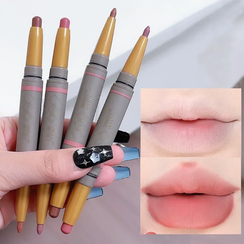 Top Trends: Double Sided Matte Lip Liner Pen Nude Pink Matte Velvet Solid Lip Gloss Waterproof Long Lasting Lipsticks Pencil Korean Makeup Shoppable Styles