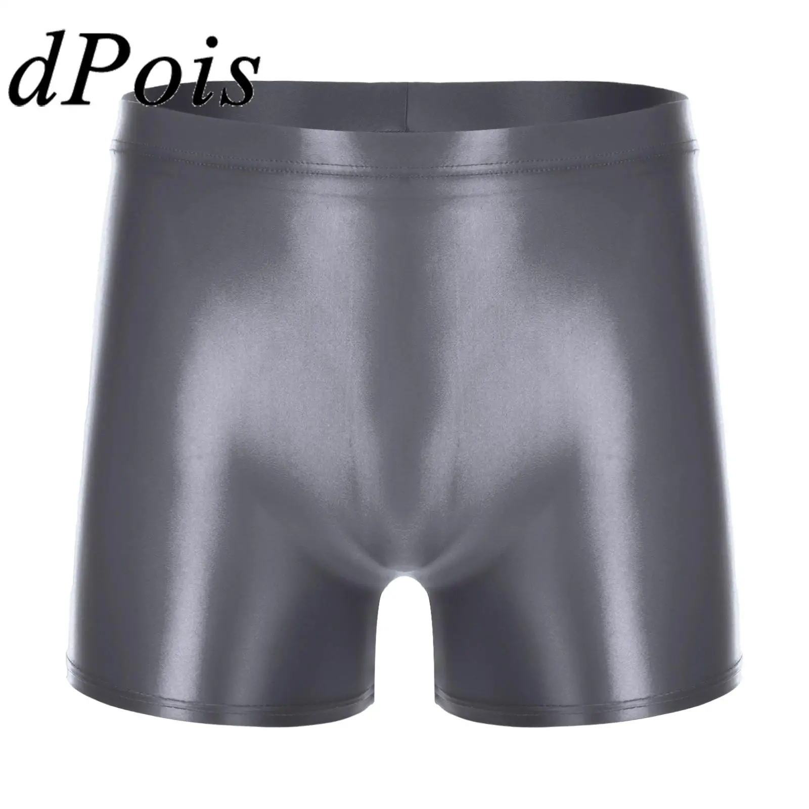 Top Trends: Mens Glossy Mid Waist Board Shorts Elastic Waistband Shorts Yoga Sportswear Men's Swimwear Hommes Short Pants Boxer Briefs Shoppable Styles