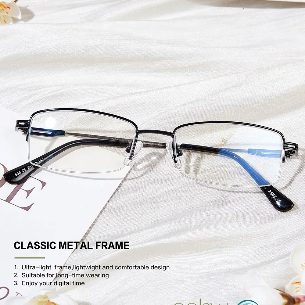 Top Trends: AABV Anti Blue Light Computer Glasses Metal Rectangle Fake Transparent Optical Lenses For Women Men Clear Eyeglasses 503 Shoppable Styles - Image 4