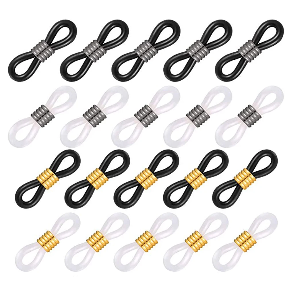 Top Trends: 50pcs Adjustable Anti-Slip Eyeglass Chain Ends Retainer Rubber Glasses Ring Strap Spectacle End Connectors Eyewear Accessories Shoppable Styles