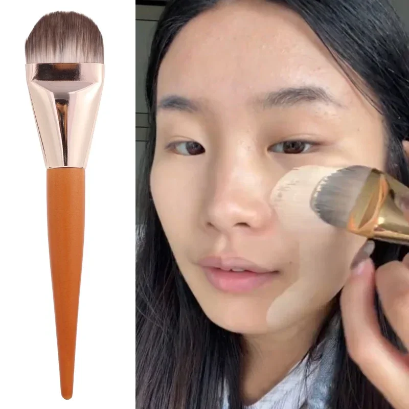 Top Trends: Makeup Brush Tongue Concealer Brushes Face Mask Brushes Portable Professional Foundation Brush Large Cosmetics Soft Base Make Up Shoppable Styles