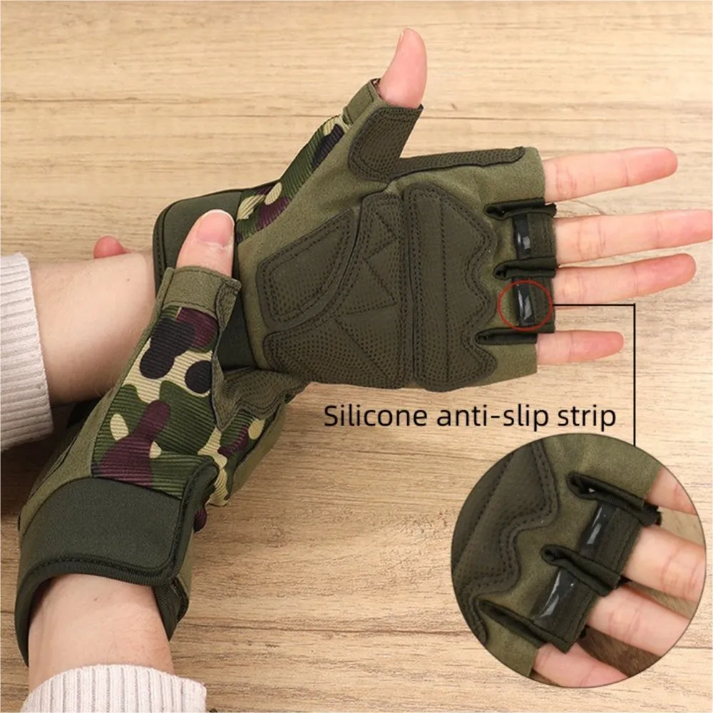 Top Trends: Military Army Shooting Fingerless Gloves Half Finger Men Tactical Gloves Anti-Slip Outdoor Sports Bicycle Gloves Riding Gloves Shoppable Styles - Image 4