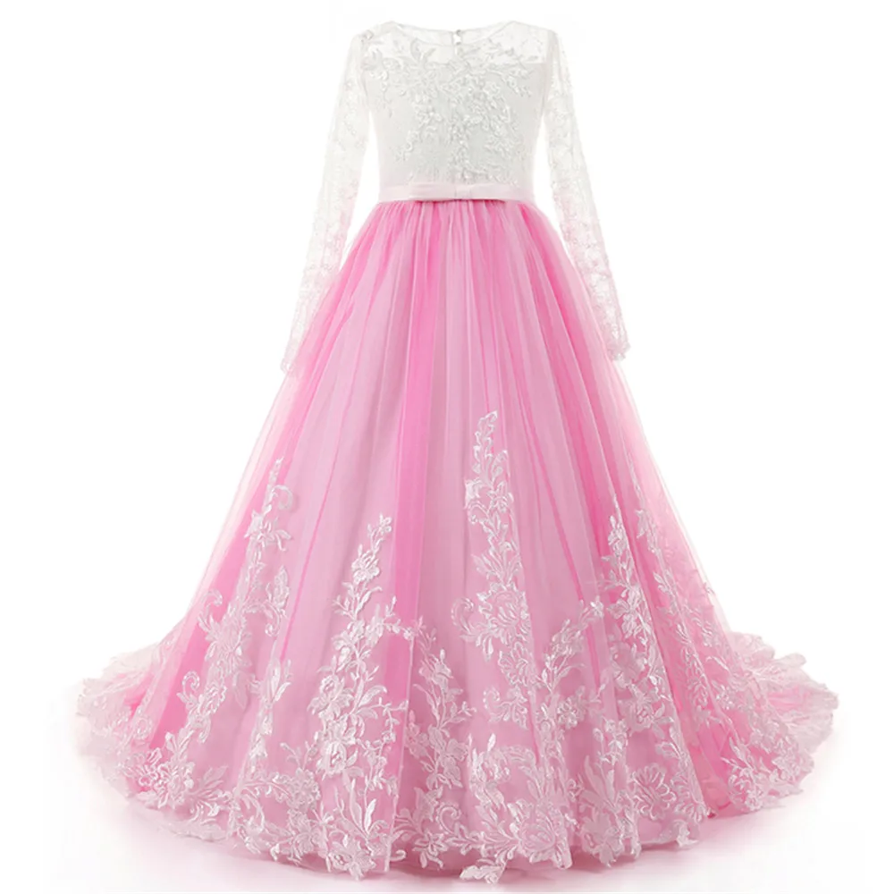 Top Trends: New Flower Girl Dresses With Sash Lace Appliques Custom Made Ball Gown First Communion Dresses For Girls Elegant Hot Sale Shoppable Styles