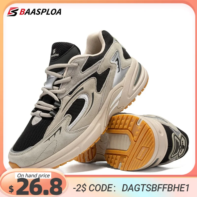 Top Trends: Baasploa Men&#039;s Running Shoes Leather + Mesh Breathable Non-Slip Men&#039;s Outdoor Sports Lightweight Running Basketball Shoes Shoppable Styles