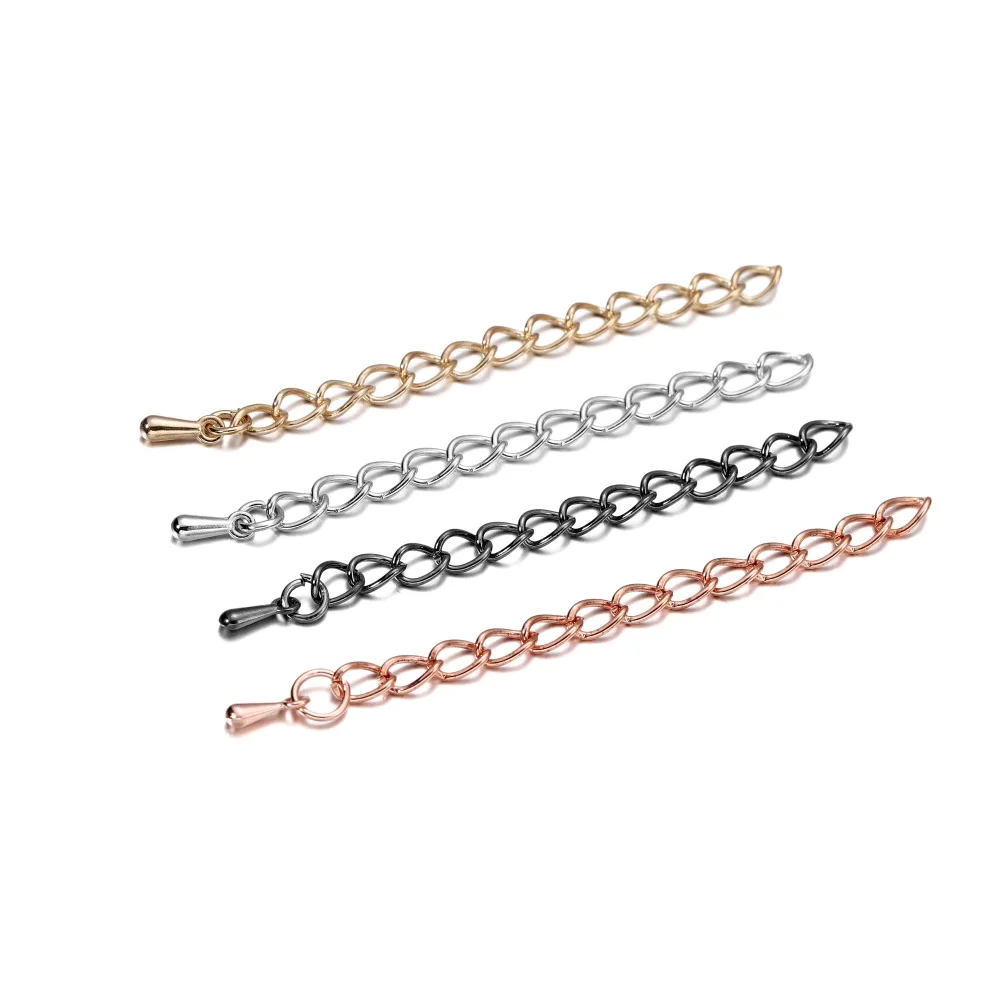 Top Trends: 20pcs / lot 50mm 70mm Tone Extended Extension Tail Chain Connector For DIY Jewelry Making Findings Bracelet Necklace Accessories Shoppable Styles