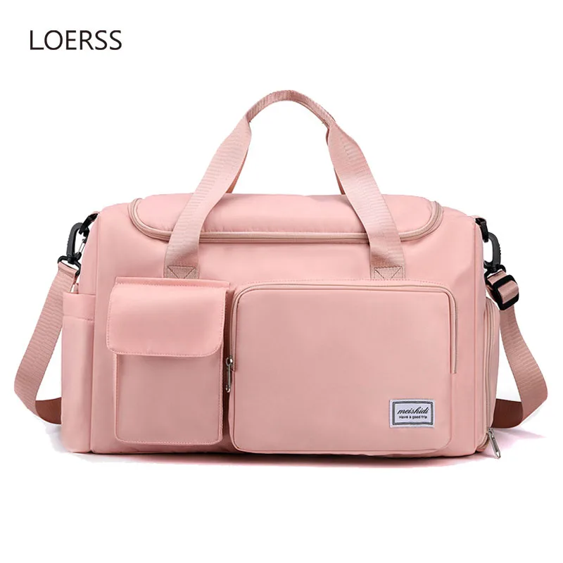 Top Trends: LOERSS Large Capacity Folding Travel Bags Waterproof Luggage Handbag Nylon Multifunctional Travel Duffle For Women Yoga Gym Bags Shoppable Styles