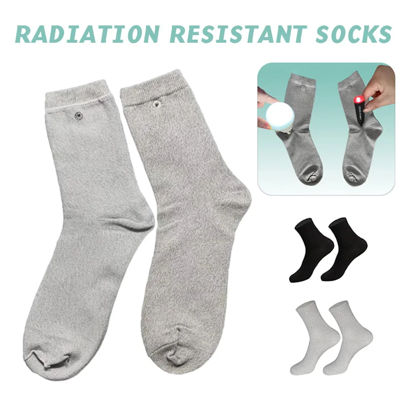 Top Trends: Silver Fiber Anti-radiation Socks Unisex Health Protection Sock Conductive Anti-static EMF Electromagnetic Wave Shielding Socks Shoppable Styles