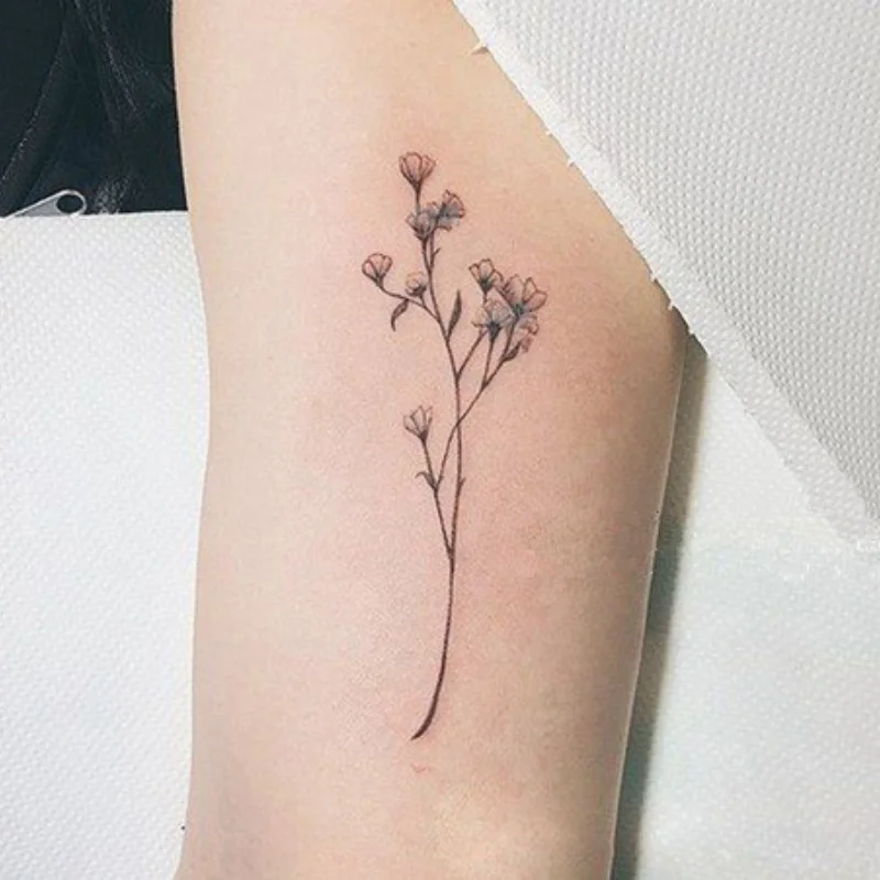 Top Trends: Waterproof Temporary Tattoo Sticker Sexy Baby's Breath Flower Tatto Small Birds Gun Feather Water Transfer Fake Flash Tatoo Shoppable Styles