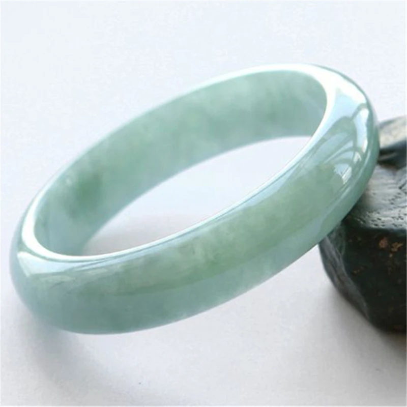 Top Trends: Ruifan Natural Green Jade Bangle Bracelet Charm Fine Jewelry Accessories Hand-Carved Lucky Amulet Gifts For Women YBR582 Shoppable Styles