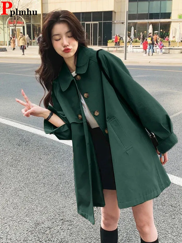 Top Trends: Classic Office Lady Trench Coats Formal Women Windbreake Jackets Spring Fall Outwear Gabardina Long Sleeve Ol Chaquetas New Shoppable Styles