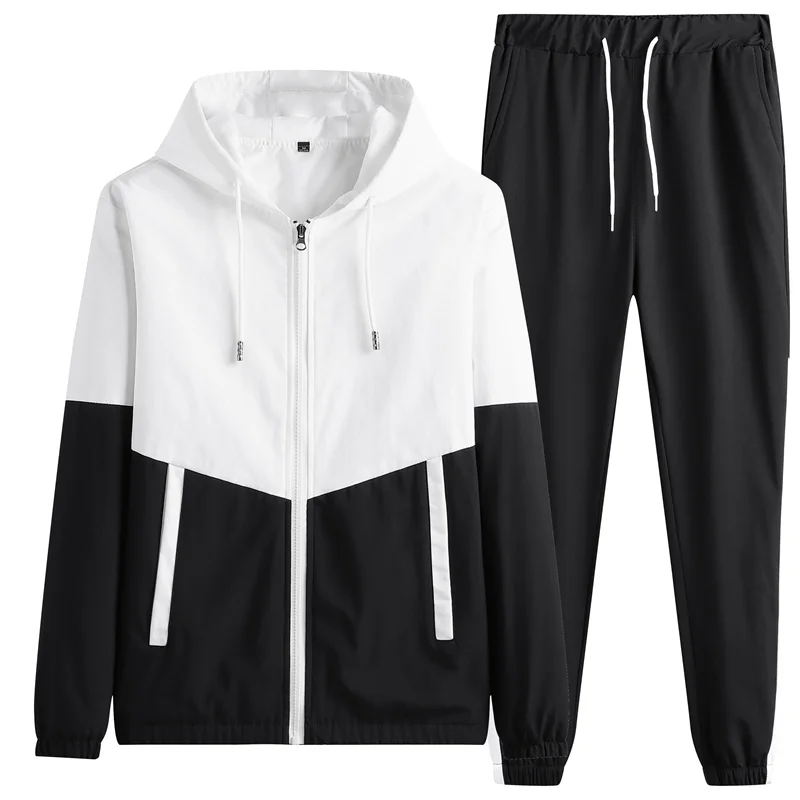 Top Trends: Custom LOGO Men Tracksuit Jacket+ Pants Fashion Harajuku Sportswear Homme Jogging Set Streetwear Shoppable Styles - Image 2