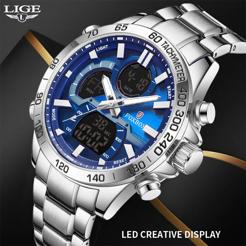 Top Trends: LIGE 2023 New Watches For Men Luxury Brand Quartz Wristwatch Military Waterproof LED Digital Sport Man Clock Relogio Masculino Shoppable Styles