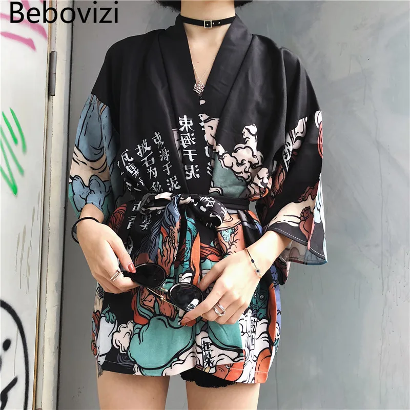 Top Trends: 2021 Japanese Woman Kimono Cardigan Cosplay Shirt Blouse For Women Vintage Japanese Yukata Female Summer Beach Robe Clothes Shoppable Styles