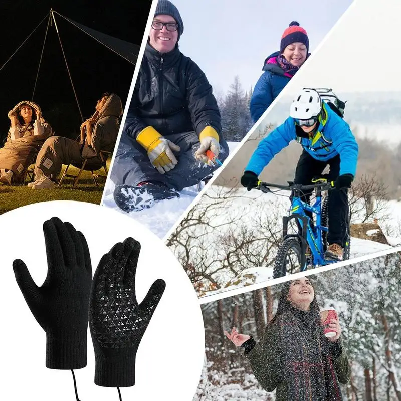 Top Trends: USB Heating Gloves Screen Touch Heating Gloves For Fishing Winter Essential For Backpacking Mountaineering Riding Camping Shoppable Styles - Image 4