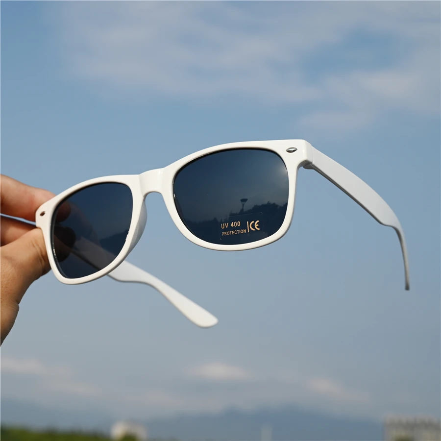 Top Trends: Vazrobe White Sunglasses Women Male Classic Design Plastic Sun Glasses For Adult Red Black Yellow Purple Frame Wholesale Party Shoppable Styles