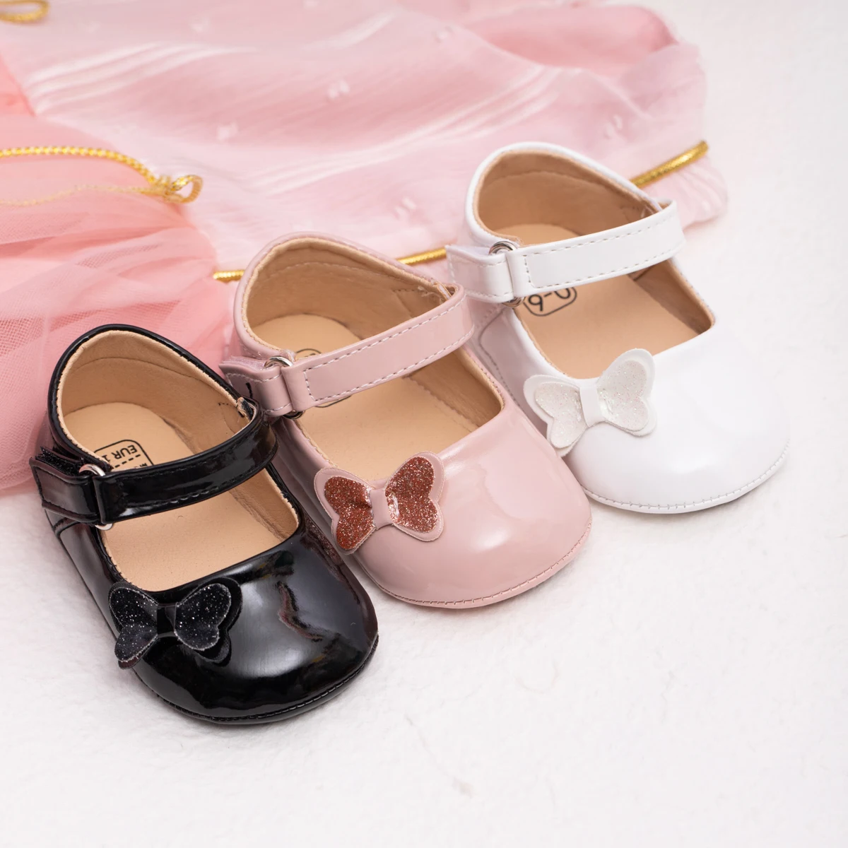 Top Trends: 2023 New Baby Shoes 0-18Months Newborn Girl Princess PU Toddler Shoes Bow Decor Rubber Sole Anti-Slip First Walker Shoes Shoppable Styles