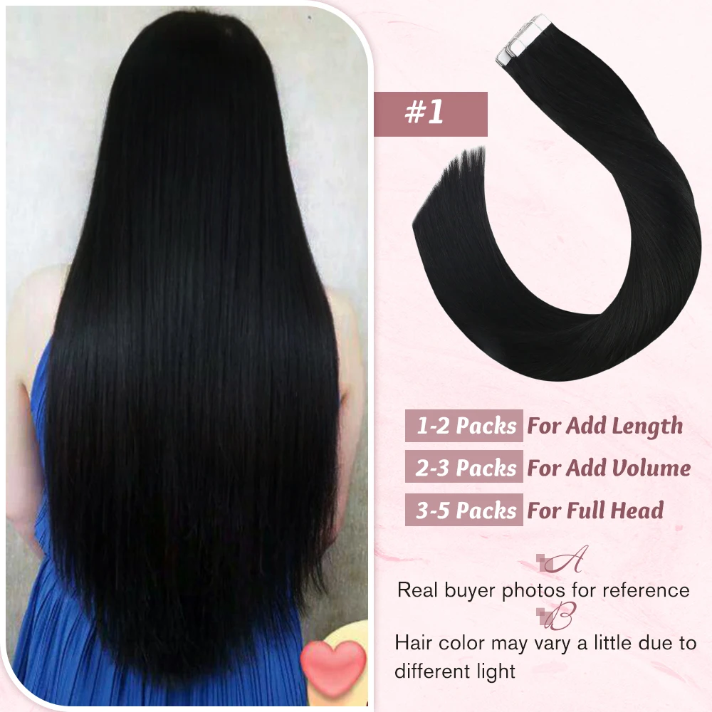 Top Trends: Ugeat Tape In Human Hair Extensinos For Women Solid Color Tape In Hair Extensinos Human Hair For Long Size 26-28inch 20P / 40P Shoppable Styles - Image 6