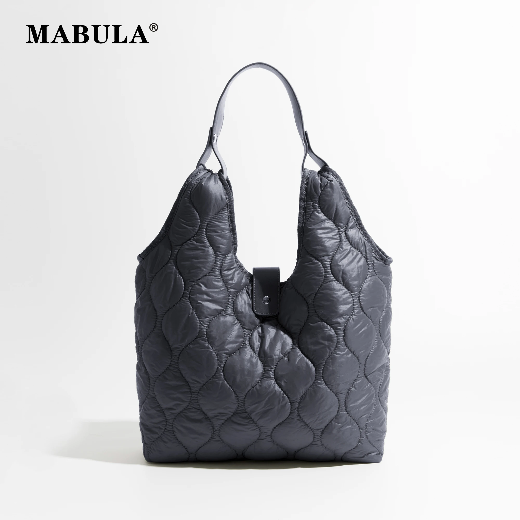 Top Trends: MABULA Brand Designer Quilted Single Shoulder Hobo Purse Geometric Stylish Featehr Down Tote Handbag Big Trend Puffer Space Bag Shoppable Styles